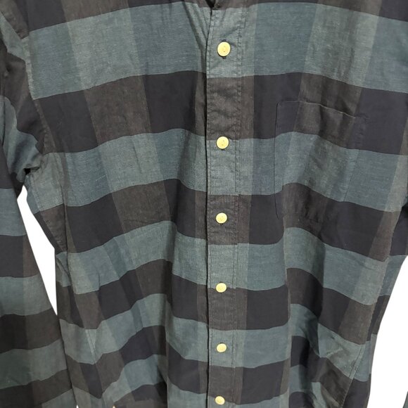 Bonobos Plaid Slim Fit Mens Medium Long Sleeve Button Down Shirt Checkered - Picture 5 of 6